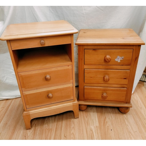 432 - 2 x Pine Bedside Cabinets including Stag. Tallest being 65cm. Collection Only.