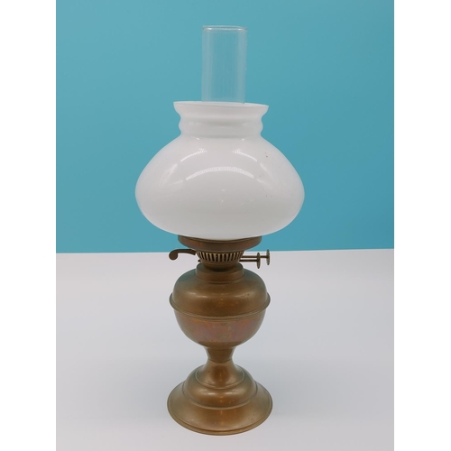 446 - Brass Oil Lamp. 47cm Tall.