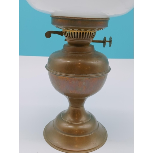 446 - Brass Oil Lamp. 47cm Tall.