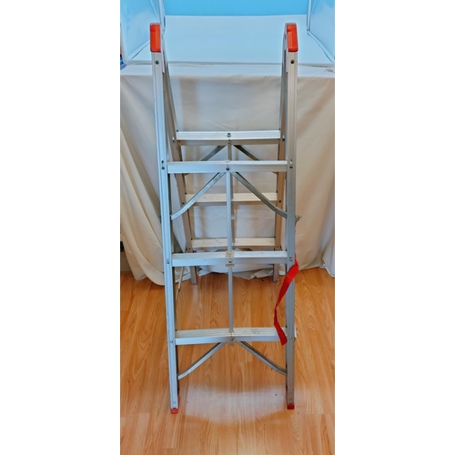 450 - Set of Sealey Aluminium Folding Step Ladders. 125cm Tall. Collection Only.