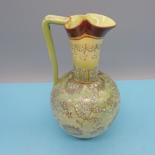 453 - Doulton Lambeth, Slaters Green Stoneware 21cm Jug.