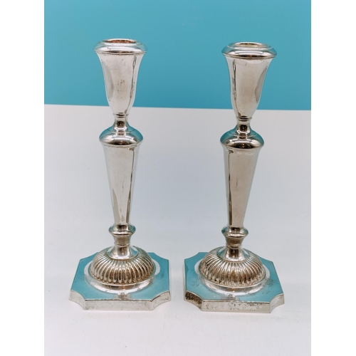 461 - Pair of Wedgwood Silver Plate 23cm Candlesticks.