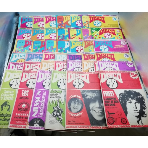 483 - Collection of Approx 42 'Disco 45' Magazines and Singsong Sheets.