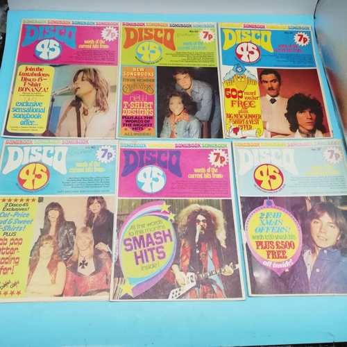 483 - Collection of Approx 42 'Disco 45' Magazines and Singsong Sheets.