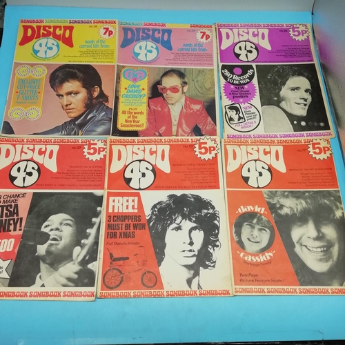 483 - Collection of Approx 42 'Disco 45' Magazines and Singsong Sheets.