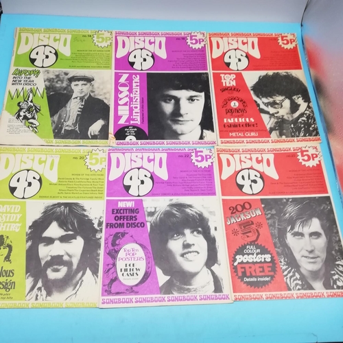 483 - Collection of Approx 42 'Disco 45' Magazines and Singsong Sheets.