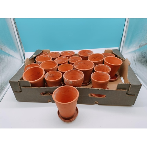 488 - Box of Terracotta Plant Pots. Largest being 13cm.