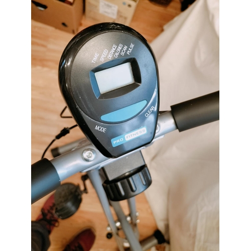 489 - Pro Fitness Foldable Exercise Bike. Collection Only.