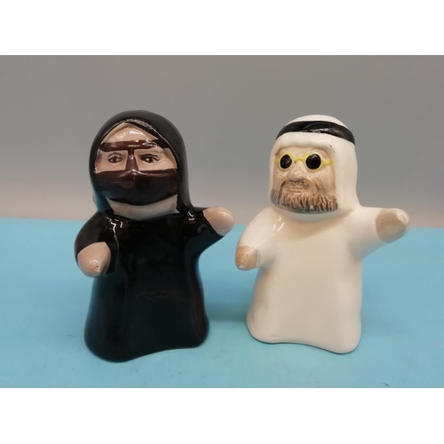 509 - Arab Man and Woman Salt and Pepper Pots.