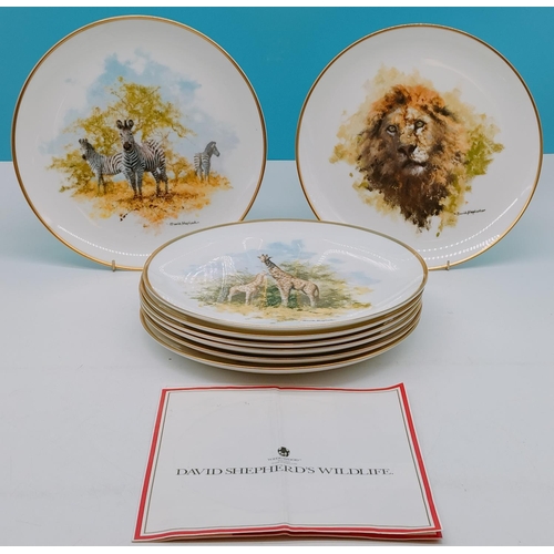 518 - Wedgwood David Shepard Wildlife Collection 8 Plate Series. 27cm Diameter.