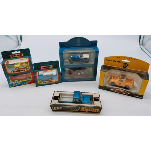 523 - Boxed Die Cast Vehicles (7) to include Dinky Land Rover 344, Rolls Royce and Bentley Collection (2) ... 