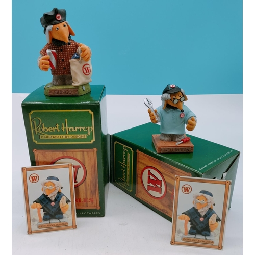 525 - Boxed Robert Harrop Womble Figures (2) - Wellington WC05 and Bungo WC08.