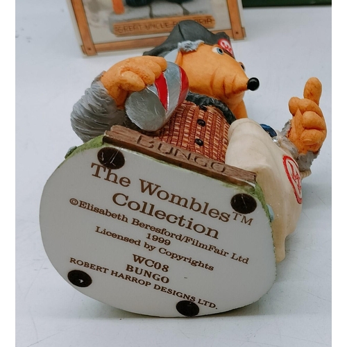 525 - Boxed Robert Harrop Womble Figures (2) - Wellington WC05 and Bungo WC08.