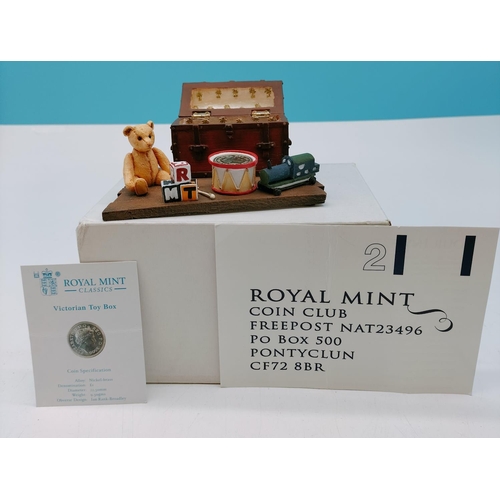 527 - Boxed Royal Mint Classics 'Victorian Toy Box' Figure with 2006 Pound Coin and Certificate of Authent... 