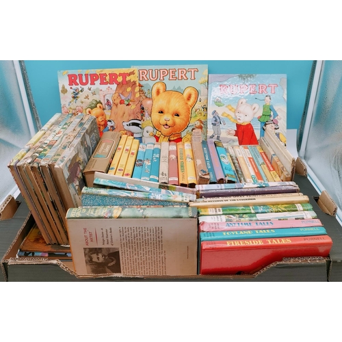 536 - Box of Mixed Children's Books mostly Enid Blyton, Rupert Bear.