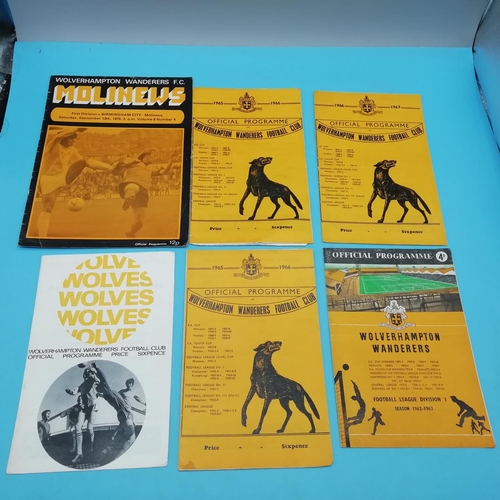 5A - Collection of Approx 50 'Wolverhampton Wanderers' Football Programmes, predominately 1960's.