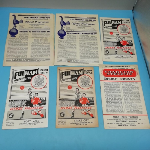 60A - Collection of Approx 48 1950's and 1960's Football Programmes. Various Teams to include Spurs, Brent... 