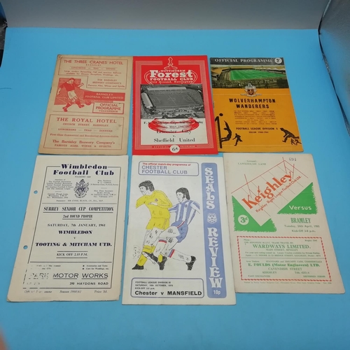 70A - Collection of Football Programmes of Various Teams to include Jimmy Greaves Signed Card and some Sem... 