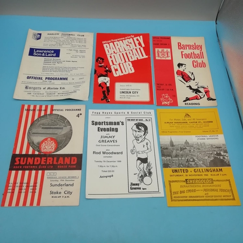 70A - Collection of Football Programmes of Various Teams to include Jimmy Greaves Signed Card and some Sem... 