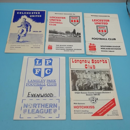 70A - Collection of Football Programmes of Various Teams to include Jimmy Greaves Signed Card and some Sem... 