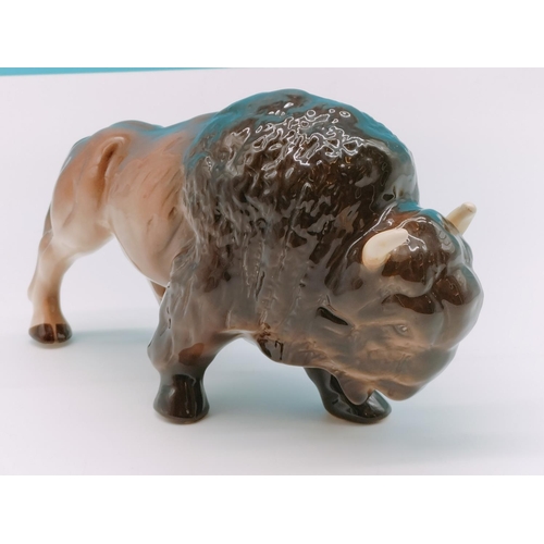 78 - Melba Ware Figure of a Bison. 14cm High x 25cm.