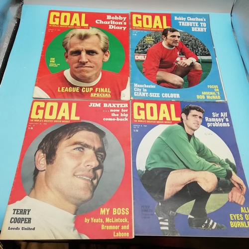 80A - Collection of 1968-1969 Goal Magazines Nos 5 - 32 (No 9 Missing).