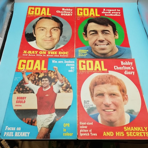 80A - Collection of 1968-1969 Goal Magazines Nos 5 - 32 (No 9 Missing).