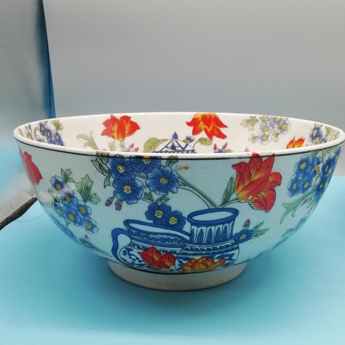 173 - Pair of Late 19th/Early 20th Century Chinese Bowls with Floral Decoration. 11cm High, 25cm Diameter.