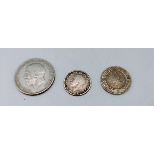 17 - 0.500 Silver Coins (3). 18.2 Grams.