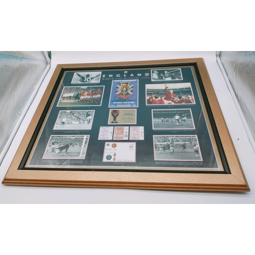 315 - Framed and Glazed Print 'England World Cup Winners 1966'. 61cm x 71cm. Collection Only.