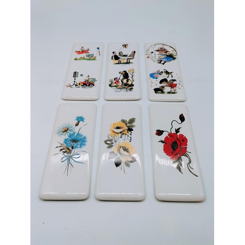 341 - Porcelain Finger Plates (6). 21cm x 9cm.