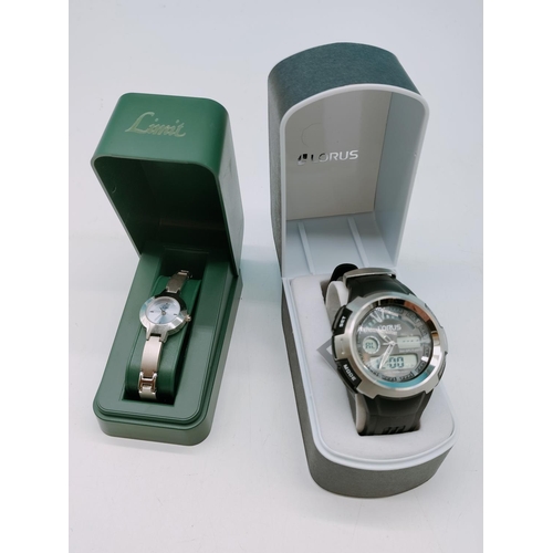 345 - Boxed Gent's Lorus Watch plus Ladies Limit Watch.