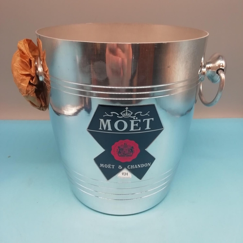 434 - As New Moet + Chandon Champagne Bucket. 22cm Tall, 18cm Diameter.