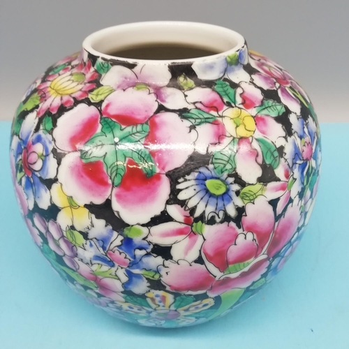 58 - Chinese Late 19th Century Mille Fiori Hand Painted 12cm Vase