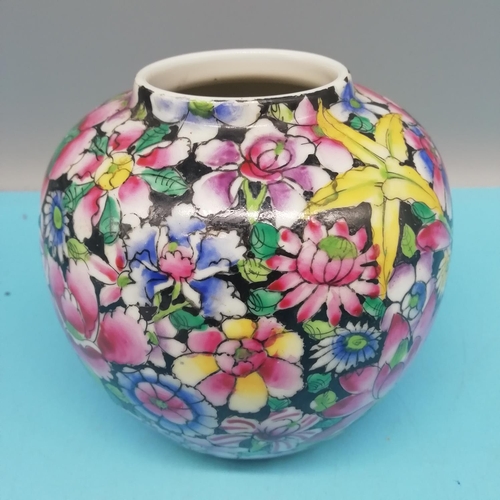 58 - Chinese Late 19th Century Mille Fiori Hand Painted 12cm Vase