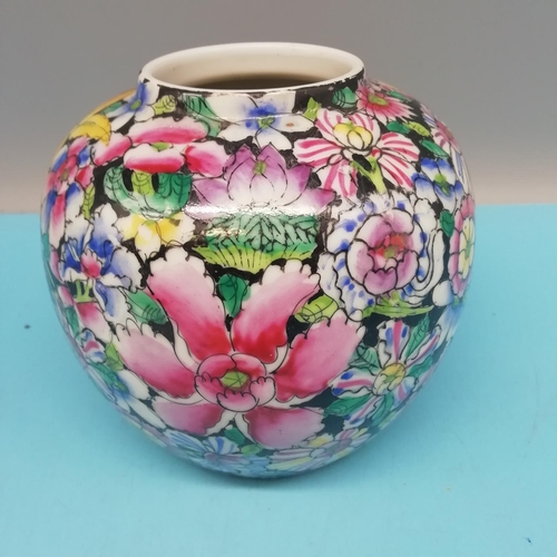 58 - Chinese Late 19th Century Mille Fiori Hand Painted 12cm Vase