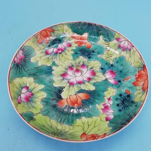 170A - Chinese Republic Hand Painted Floral Pattern Small Plate/Dish. 13.5cm Diameter.