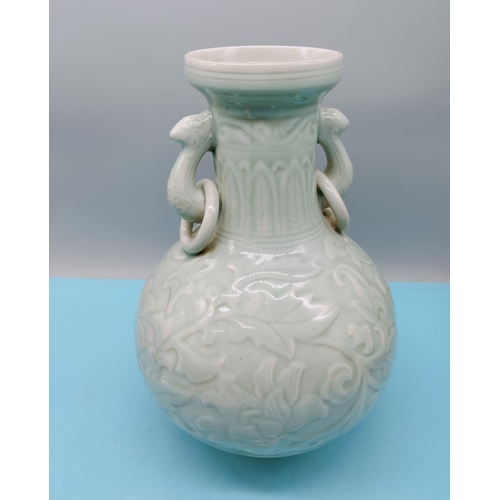 37 - Mid 20th Century Chinese Celadon 30cm Vase.