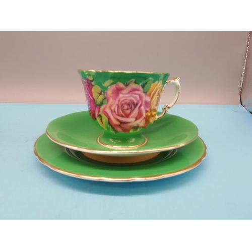 Aynsley Trio in Rose Pattern 2221 plus Fruit Pattern Cup and Saucer.