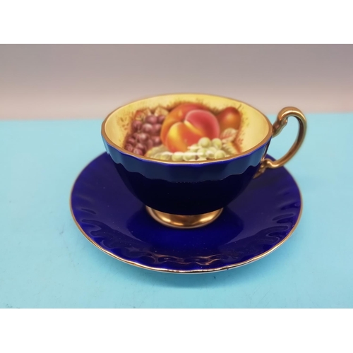 Aynsley Trio in Rose Pattern 2221 plus Fruit Pattern Cup and Saucer.