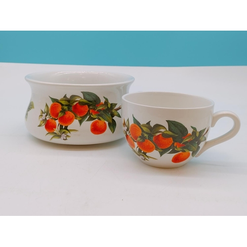 812 - Portmeirion Pottery Items - Chamber Pot and Large Cup. Largest 10cm High, 18cm Diameter.