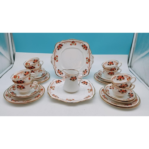 816 - Royal Albert Crown China 27 Piece Part Tea Set.