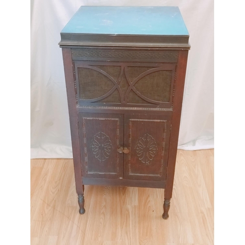 818 - Wooden Gramophone Cabinet. 95cm High, 49cm x 49cm. Collection Only.