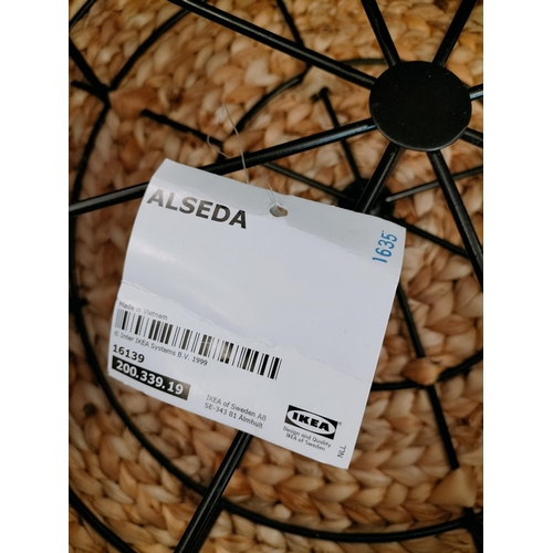 93 - 4 x IKEA 'Alseda' Banana Fibre Stools/Seats. 60cm Diameter. Collection Only.