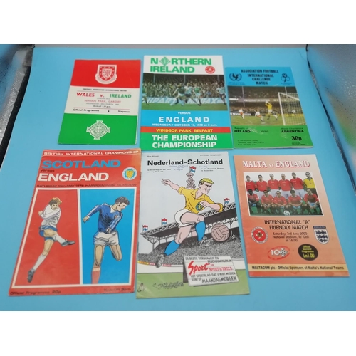 10A - Collection of Approx 45 International Football Programmes including World Cup Japan 2002, 1950's Eng... 