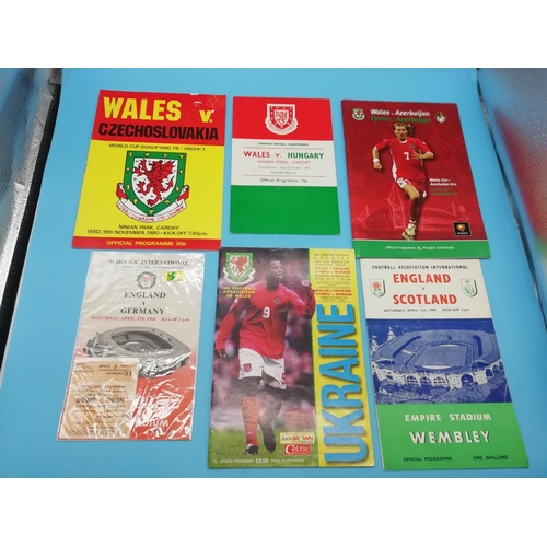 10A - Collection of Approx 45 International Football Programmes including World Cup Japan 2002, 1950's Eng... 