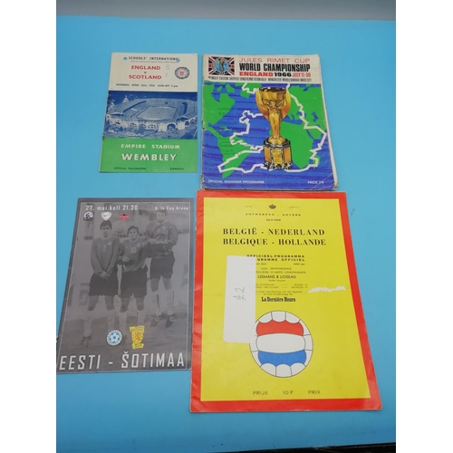 10A - Collection of Approx 45 International Football Programmes including World Cup Japan 2002, 1950's Eng... 