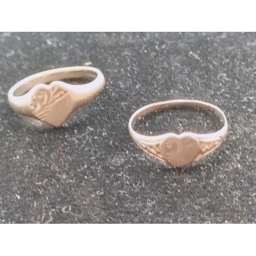 15 - 9ct Gold Heart Rings (2) 1.9 Grams.