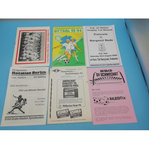 15A - Good Collection of Approx 40 Foreign Football Cub Programmes and Ephemera.