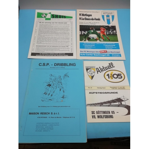 15A - Good Collection of Approx 40 Foreign Football Cub Programmes and Ephemera.